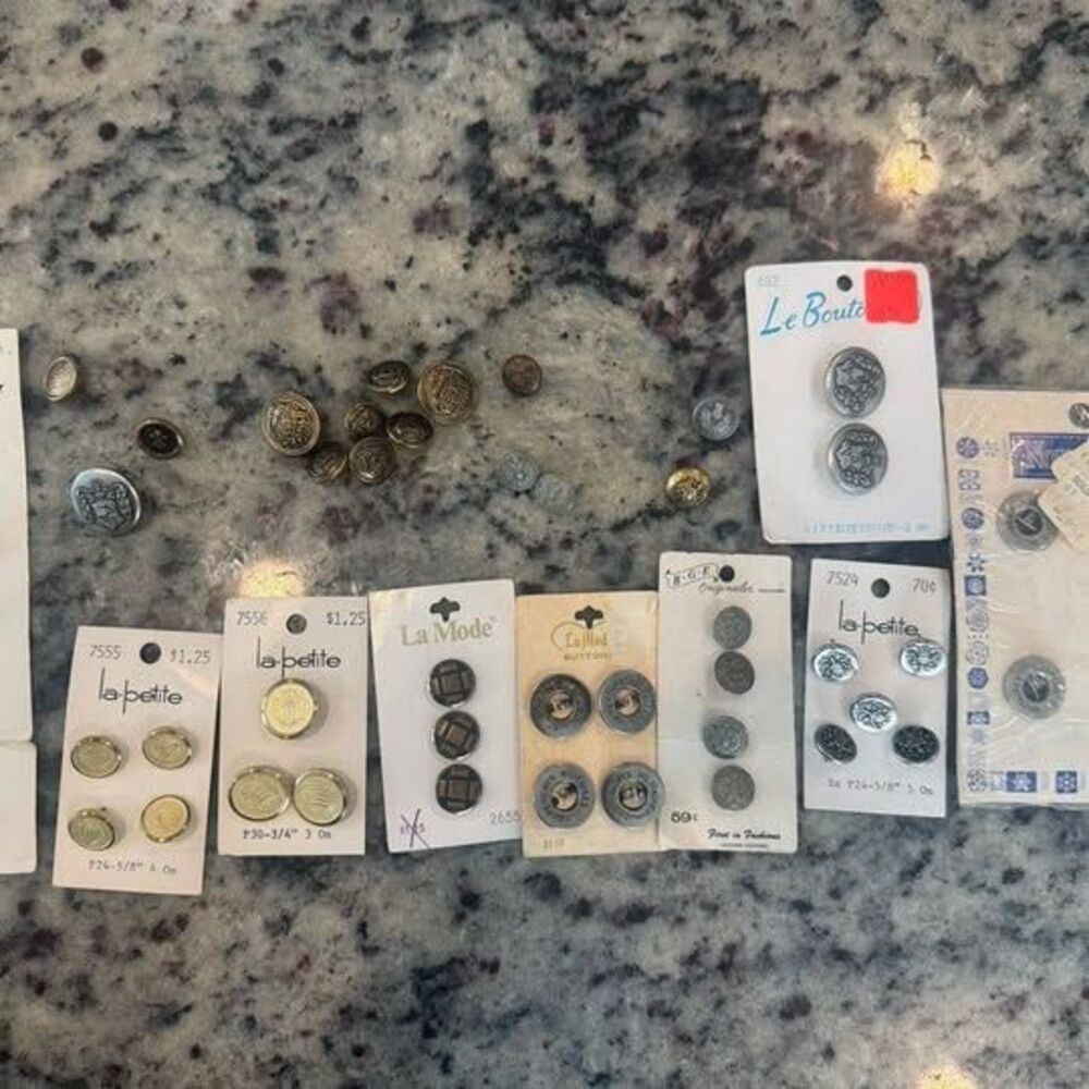 Vintage Metal Buttons Uniform Military Etc. A Huge Lot!